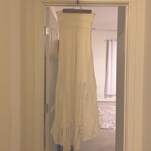 White cream ivory maxi dress